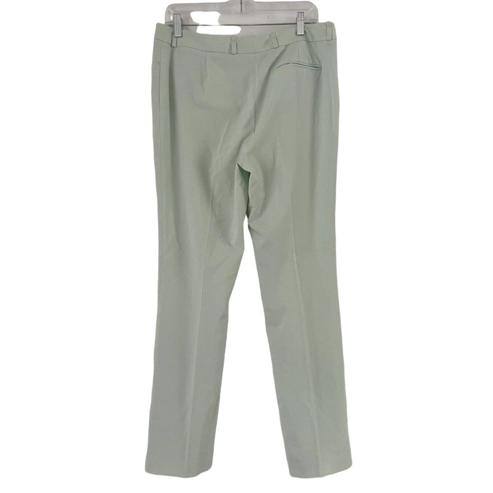 Calvin Klein Mint Green Mid Rise Pleated Straight Leg Trouser Dress Pants Sz 8 - Picture 2 of 7